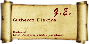 Guthercz Elektra névjegykártya